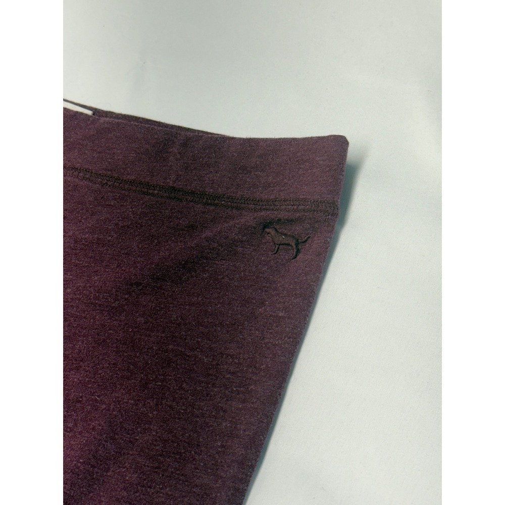 Victoria's Secret PINK Burgundy Heathered Mid Rise Leggings Womens‎ Medium Y2K - Picture 4 of 10